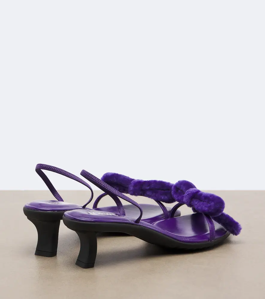 Loewe Mimi shearling and leather slingback sandals | Thumbnail 2