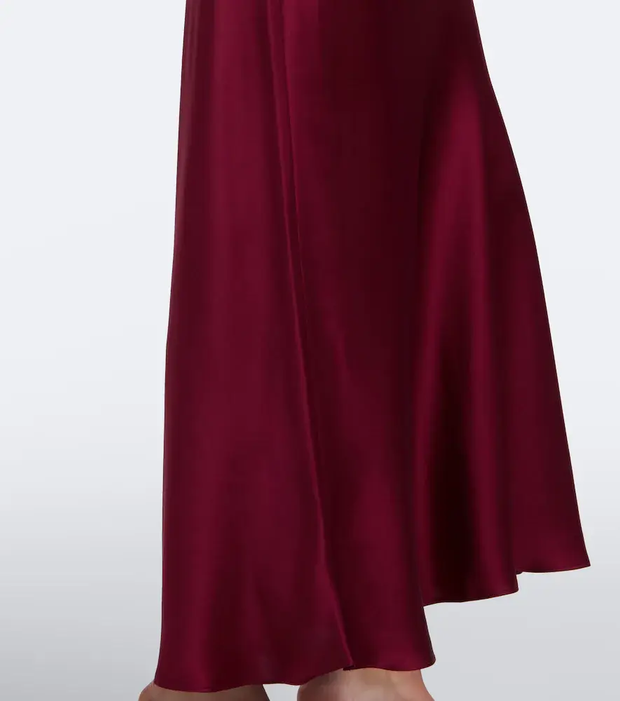 Rodarte Lace-trimmed silk satin midi dress | Thumbnail 3