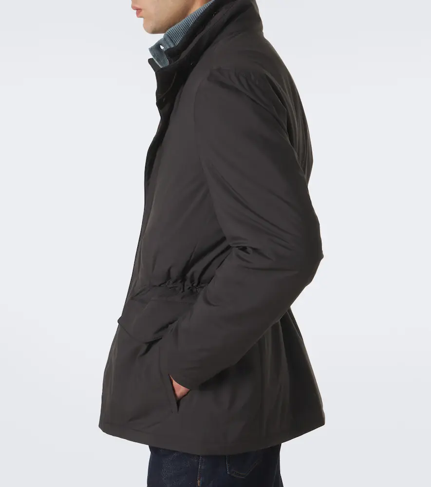Thom Sweeney Leather-trimmed car coat | Thumbnail 3 Thom Sweeney Leather-trimmed car coat | Thumbnail 3