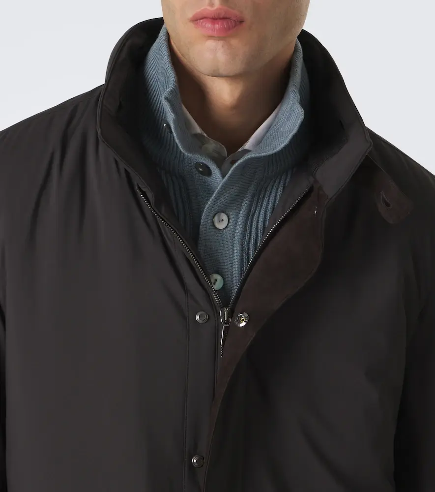 Thom Sweeney Leather-trimmed car coat | Thumbnail 5 Thom Sweeney Leather-trimmed car coat | Thumbnail 5