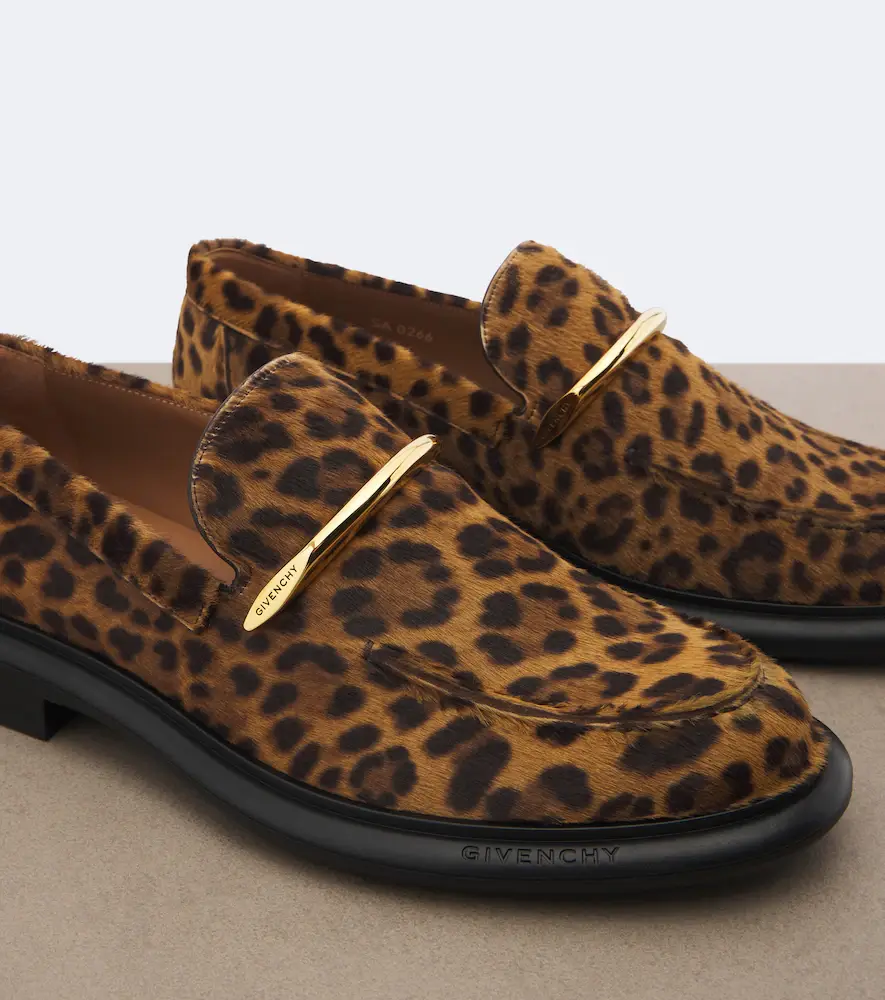 Givenchy Pinch leopard-print calf hair loafers | Thumbnail 2