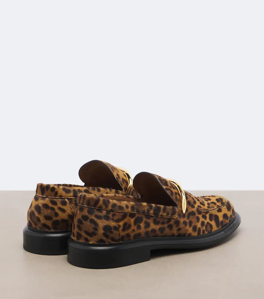 Givenchy Pinch leopard-print calf hair loafers | Thumbnail 3