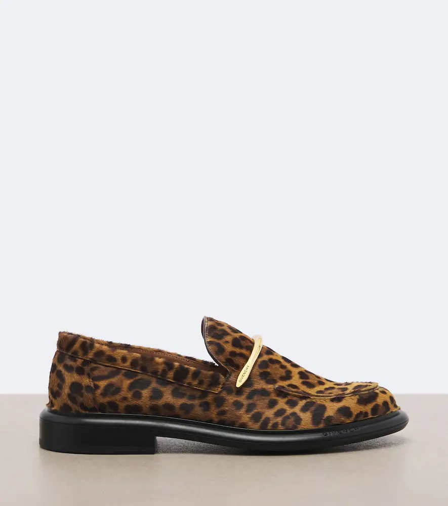 Givenchy Pinch leopard-print calf hair loafers | Thumbnail 4