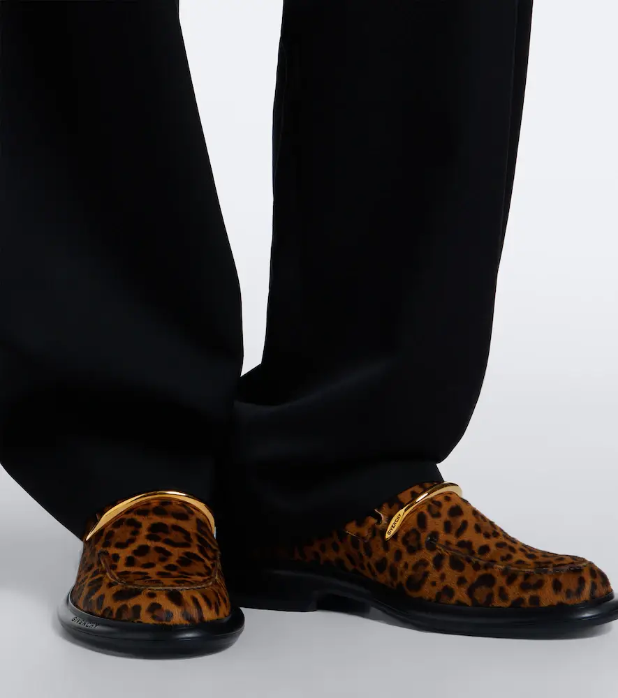 Givenchy Pinch leopard-print calf hair loafers | Thumbnail 5