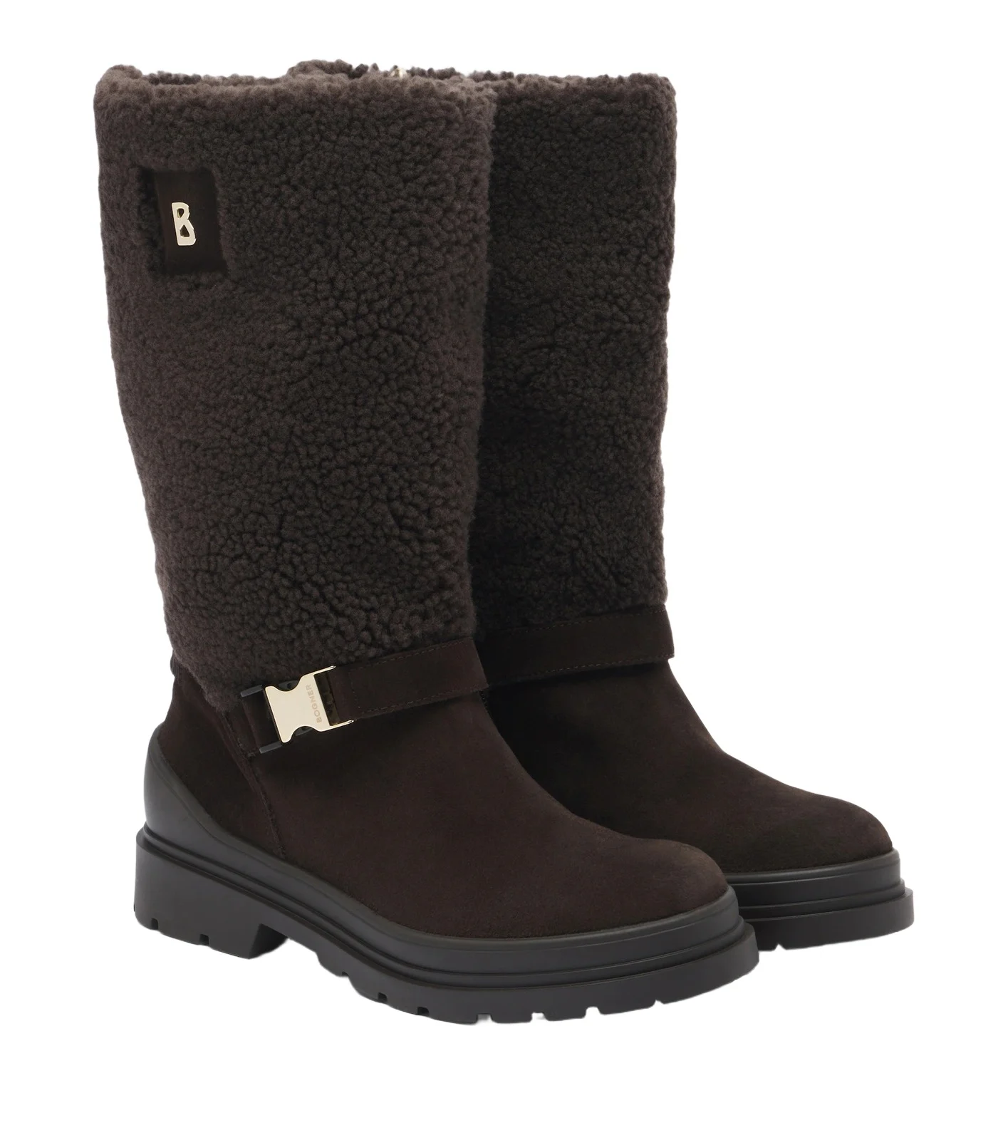 Bogner St. Moritz suede and shearling boots