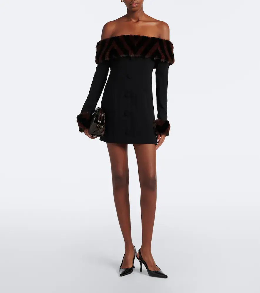 Retrofête Retrofête Elspeth off-shoulder minidress | Thumbnail 2