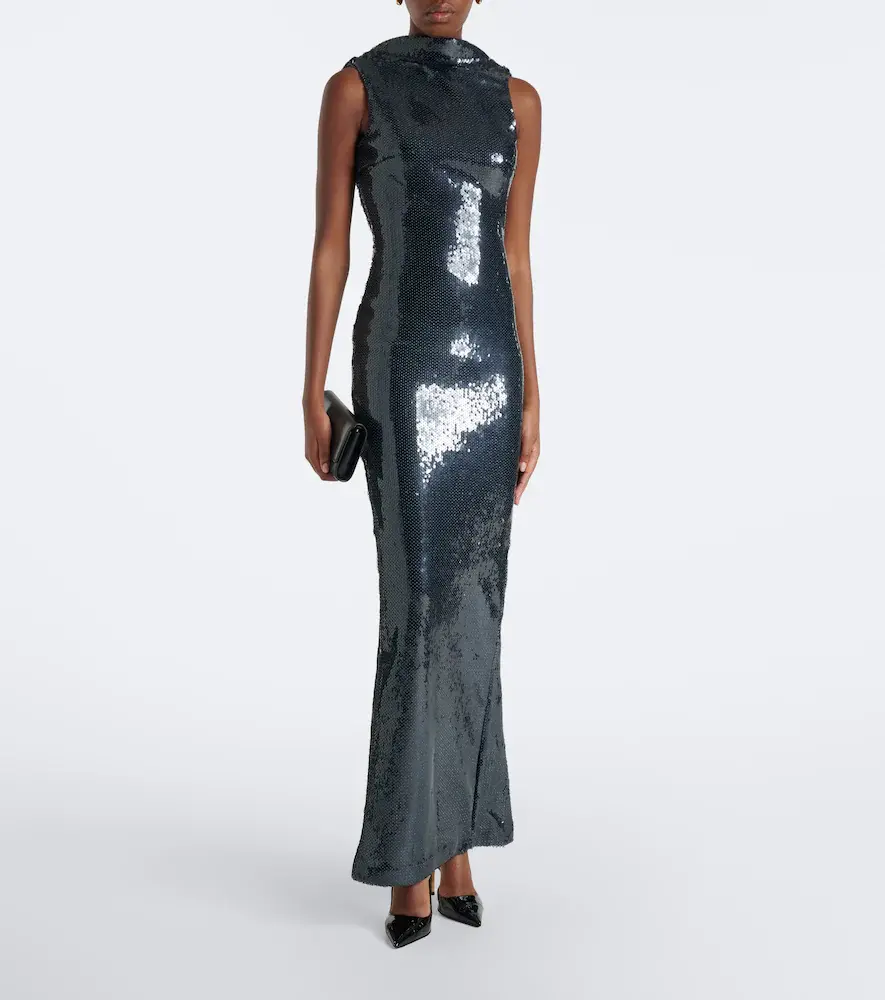 Retrofête Retrofête Liela open-back sequined gown | Thumbnail 4 Retrofête Retrofête Liela open-back sequined gown | Thumbnail 4