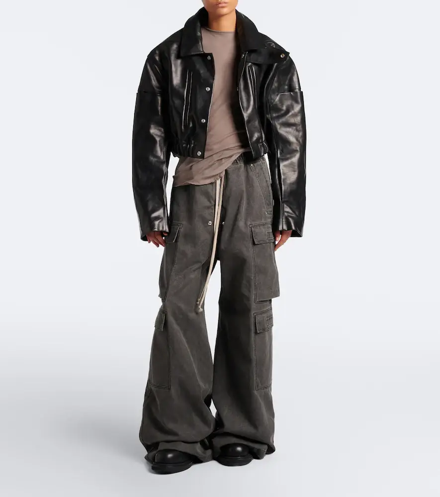 Rick Owens Cropped leather jacket | Thumbnail 3 Rick Owens Cropped leather jacket | Thumbnail 3