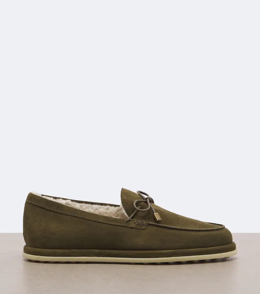 Tod's Gommino shearling-lined suede boat shoes | Thumbnail 2