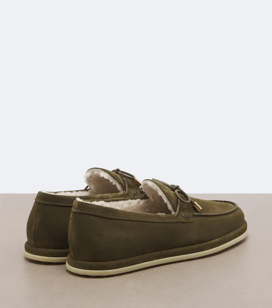 Tod's Gommino shearling-lined suede boat shoes | Thumbnail 3
