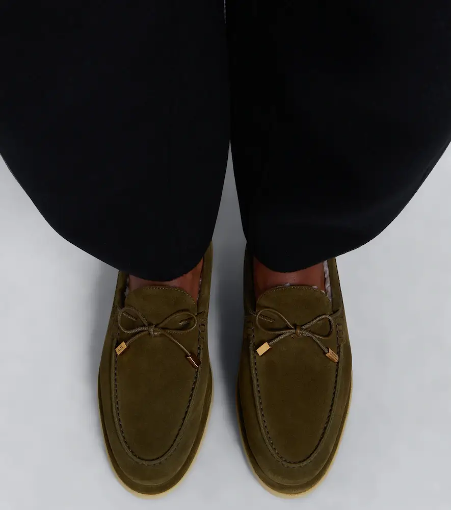 Tod's Gommino shearling-lined suede boat shoes | Thumbnail 6
