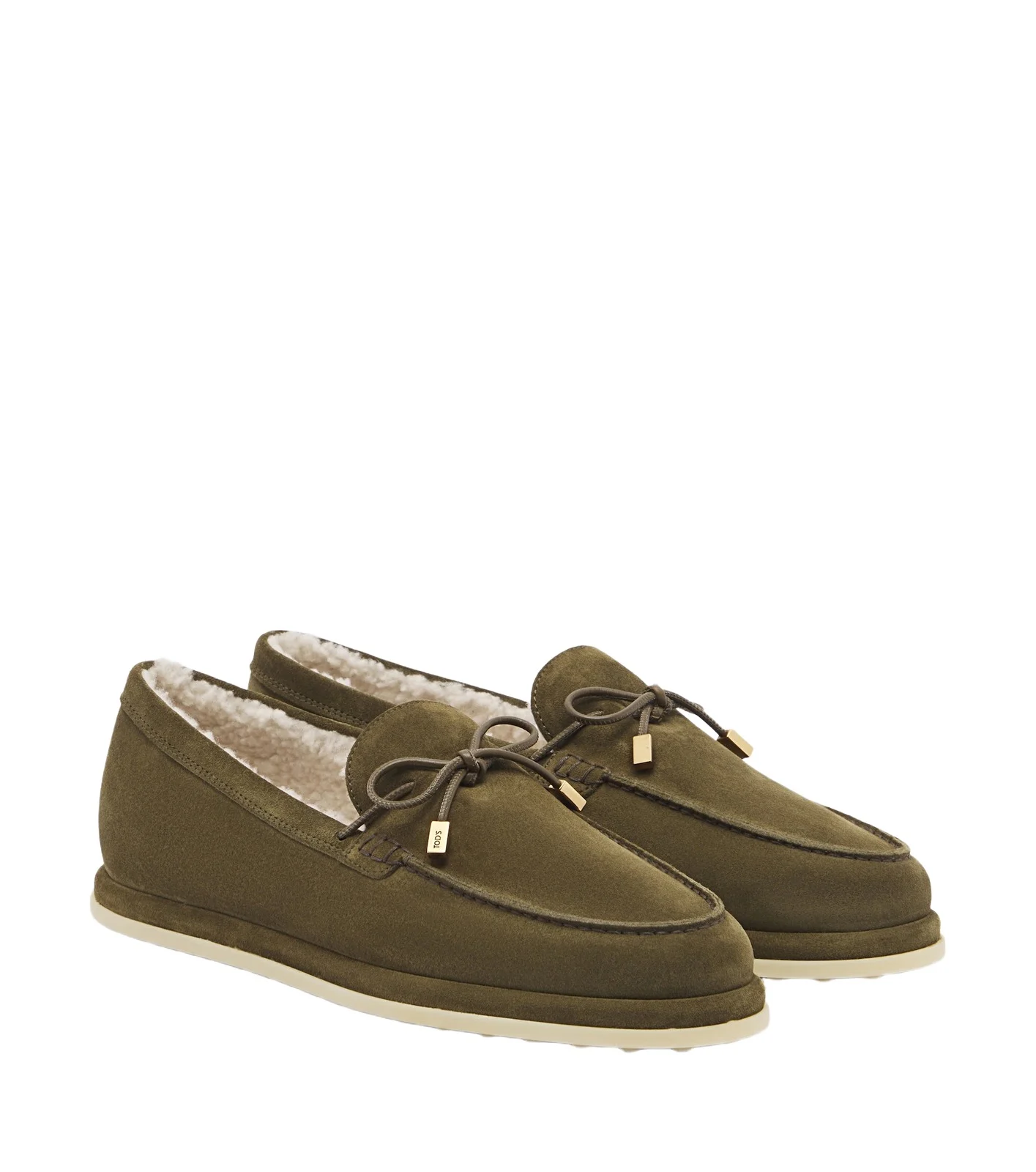 Tod's Gommino shearling-lined suede boat shoes