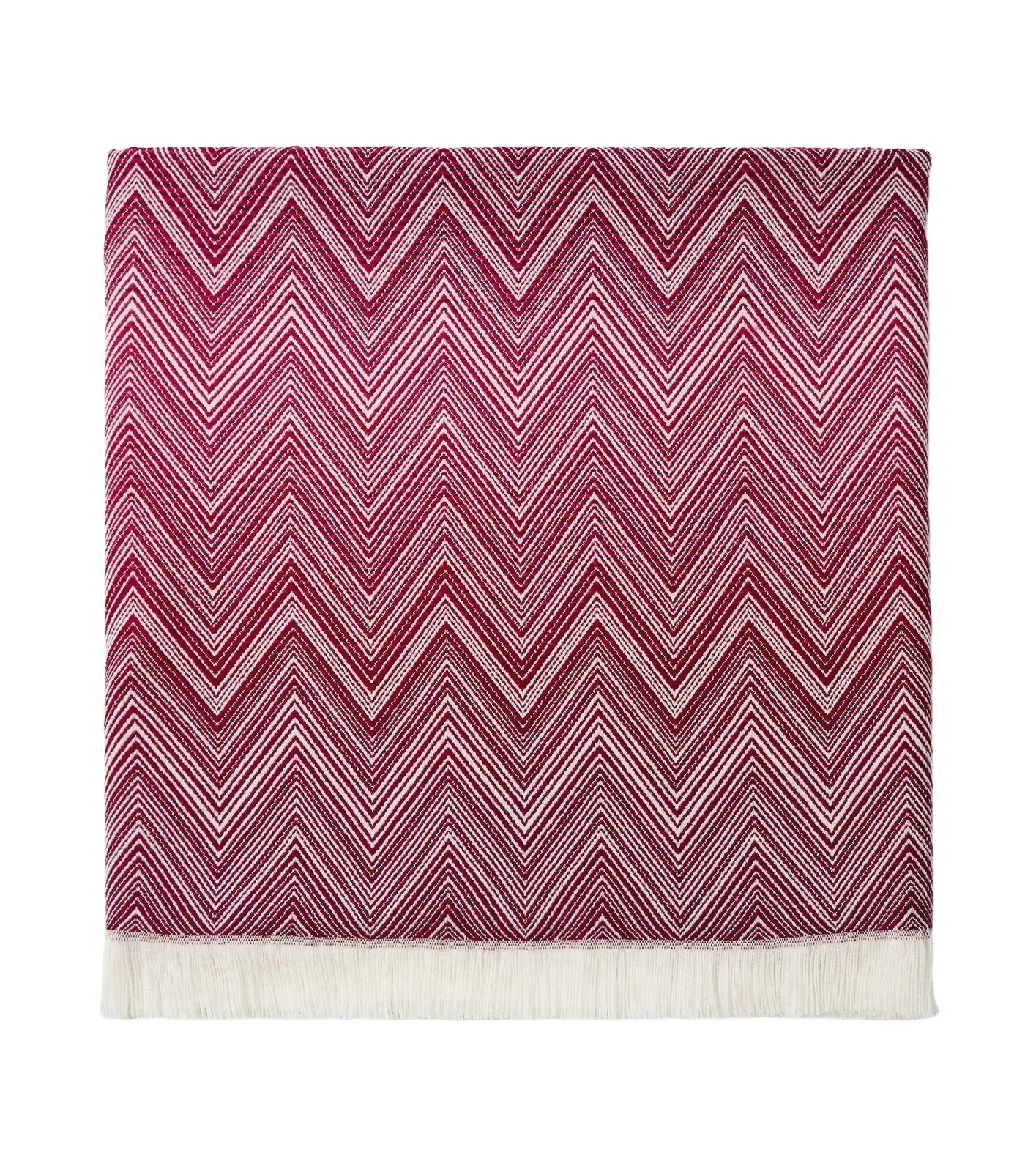 Missoni Timmy Zigzag fringed wool throw