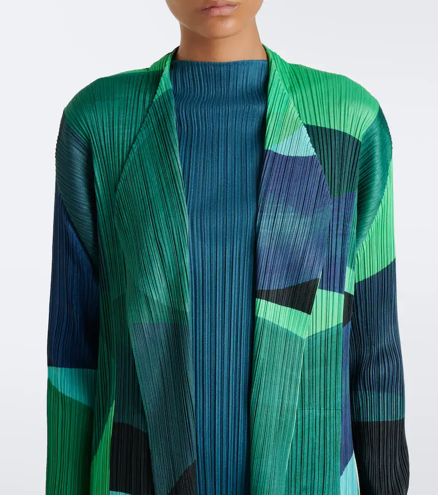 Pleats Please Issey Miyake Orbit printed pleated cardigan | Thumbnail 3