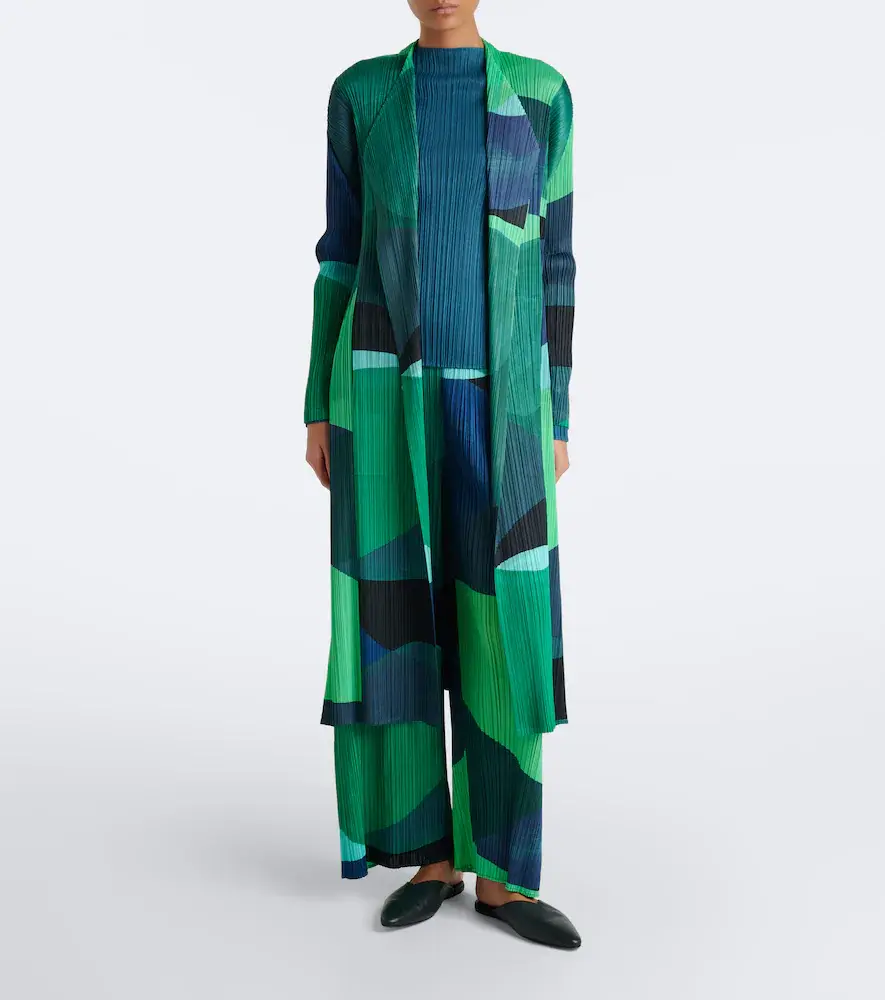 Pleats Please Issey Miyake Orbit printed pleated cardigan | Thumbnail 5
