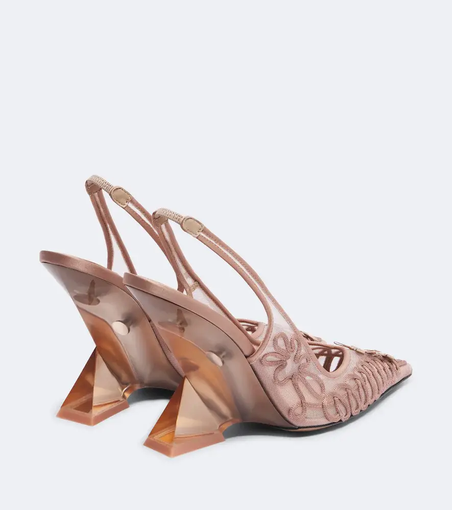 The Attico Cheope embroidered slingback pumps | Thumbnail 3 The Attico Cheope embroidered slingback pumps | Thumbnail 3