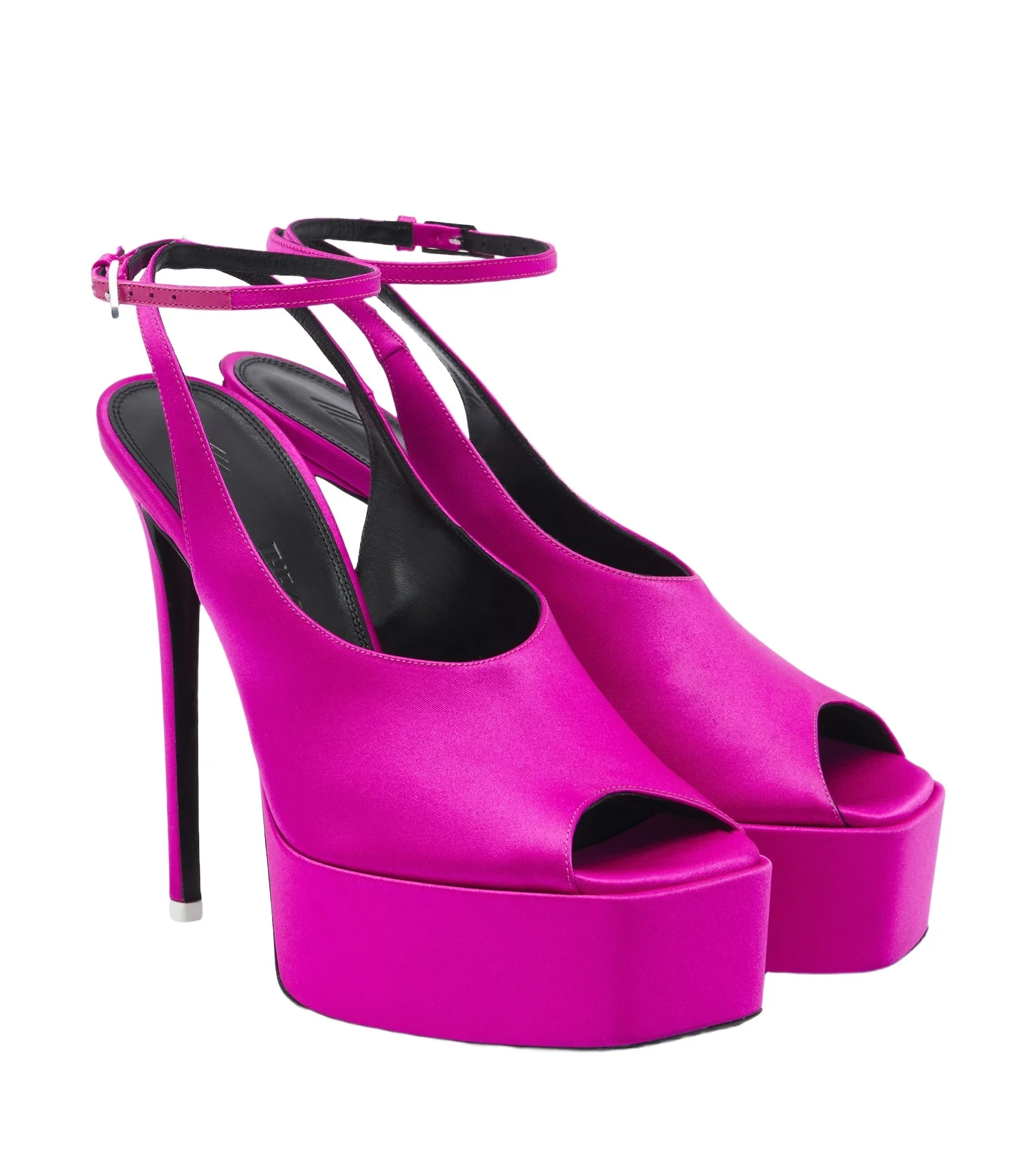 The Attico Ornella satin platform sandals