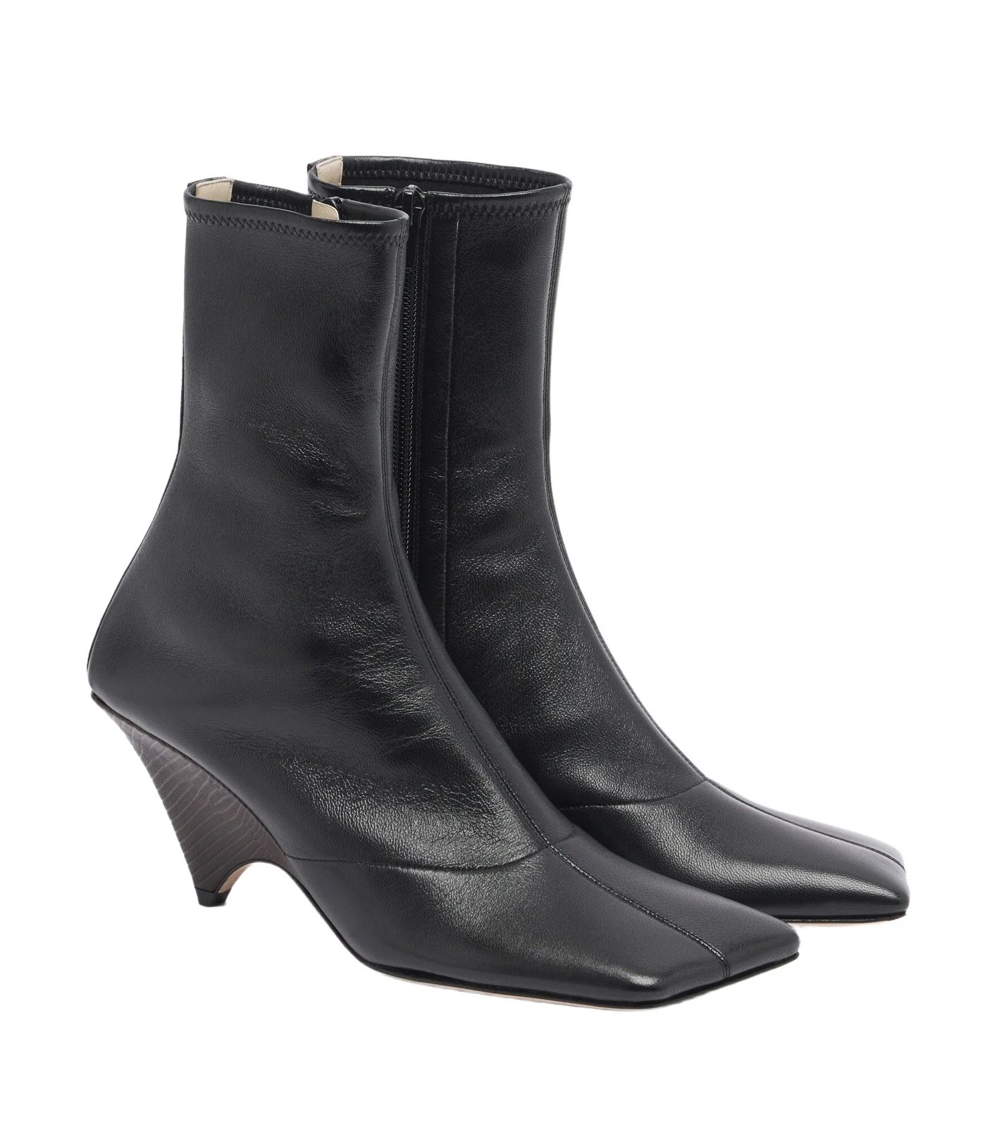 CHRISTEN Edge leather ankle boots