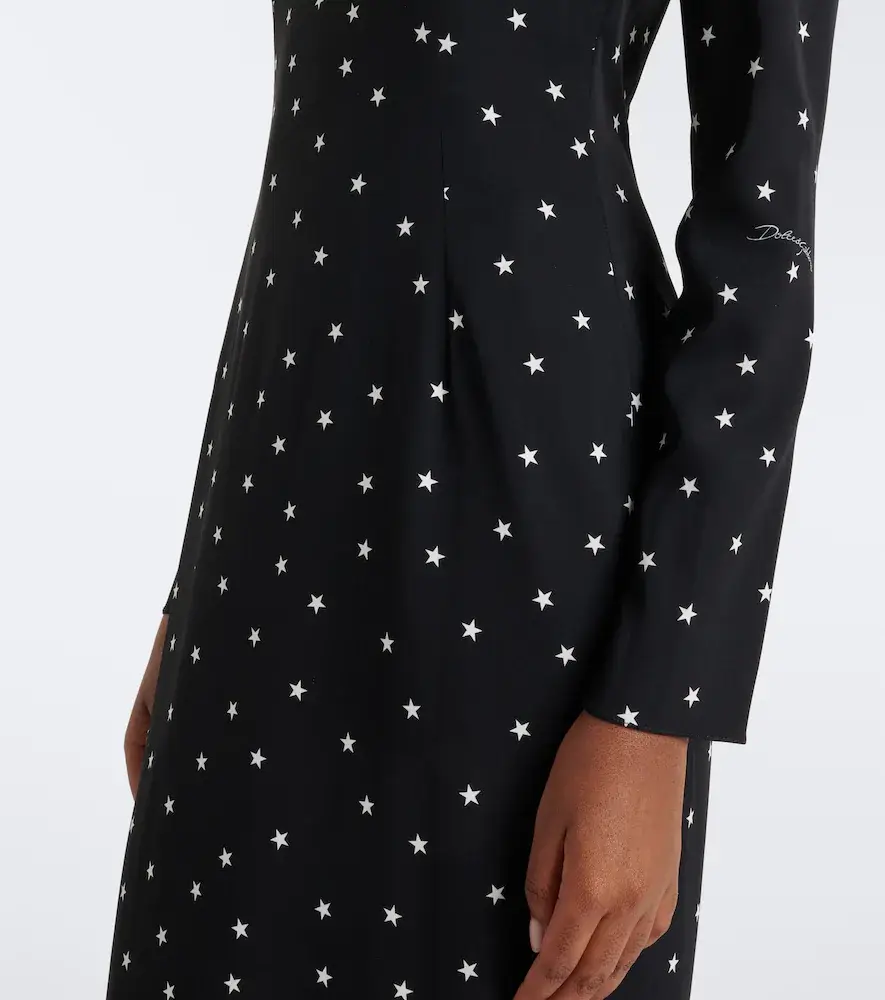Dolce & Gabbana Printed silk-blend midi dress | Thumbnail 4