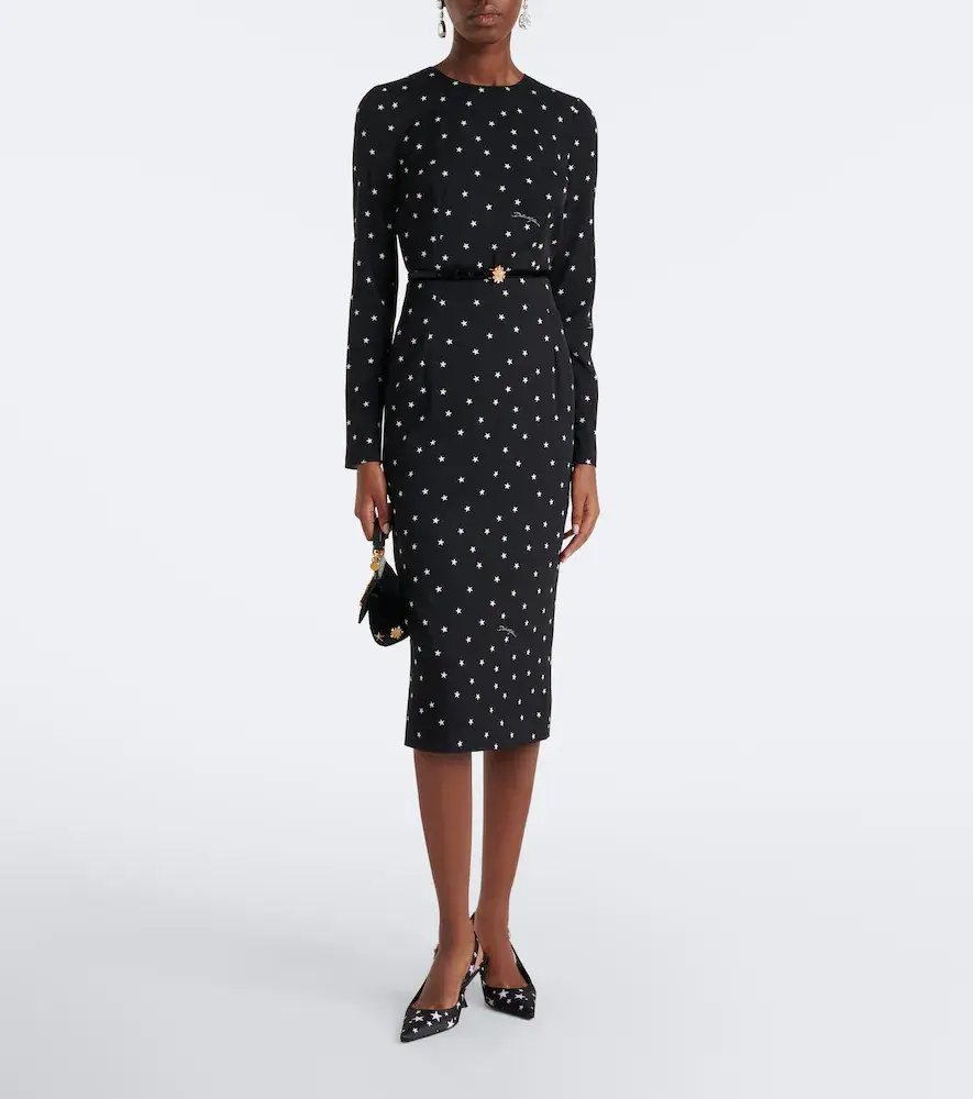 Dolce & Gabbana Printed silk-blend midi dress | Thumbnail 6