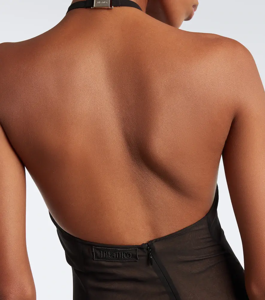 The Attico Feather-trimmed halterneck maxi dress | Thumbnail 5 The Attico Feather-trimmed halterneck maxi dress | Thumbnail 5