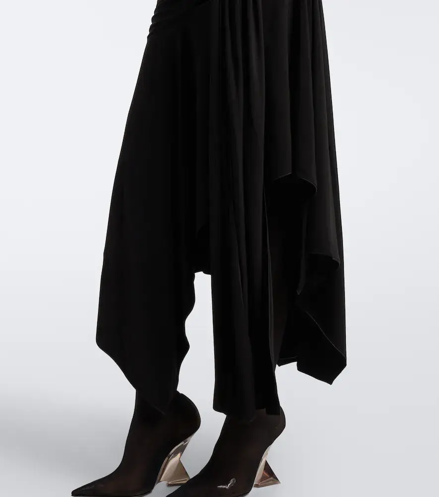 The Attico Cutout draped asymmetric midi dress | Thumbnail 3 The Attico Cutout draped asymmetric midi dress | Thumbnail 3