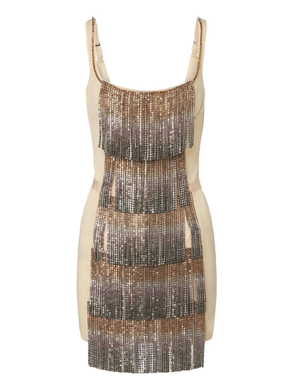 Embellished paneled lace minidress Embellished paneled lace minidress