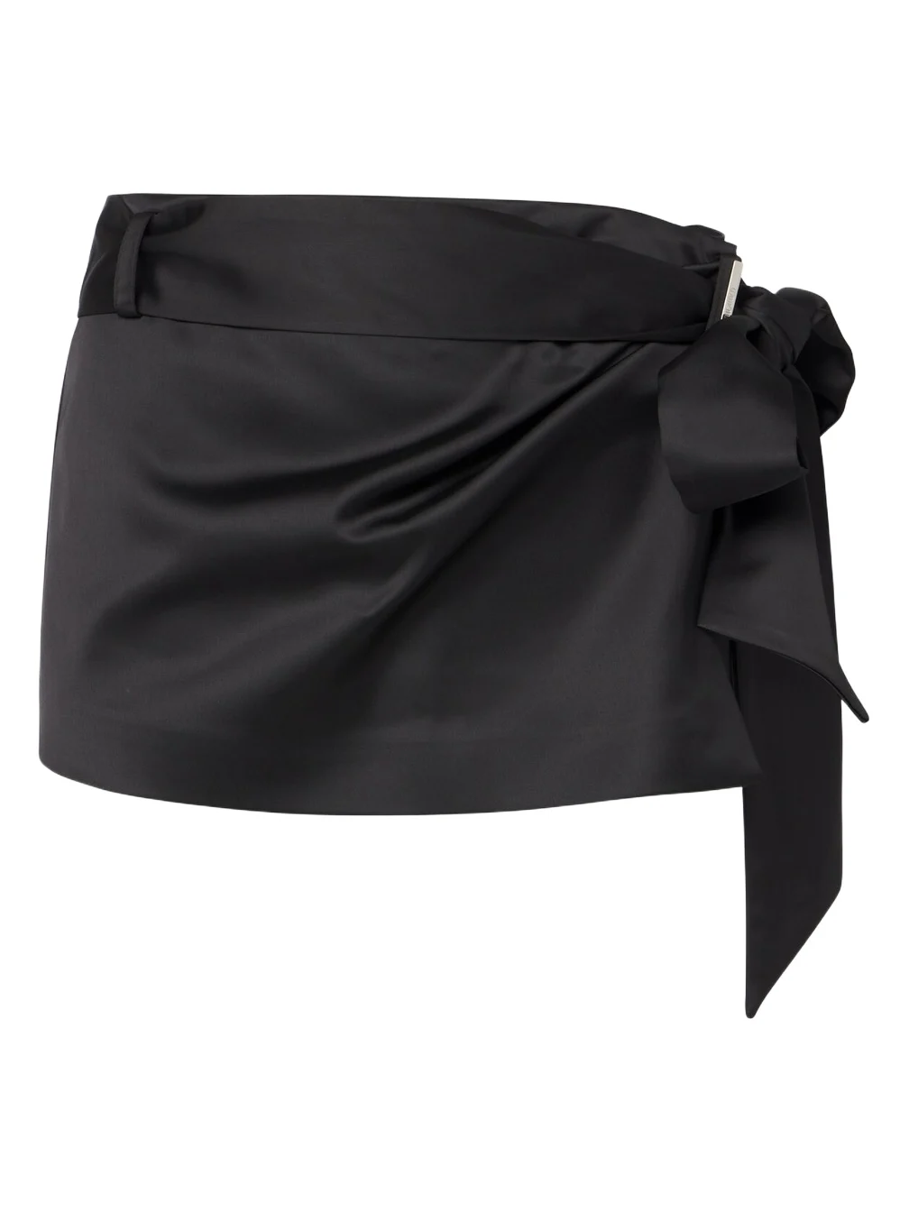 Belted satin miniskirt Belted satin miniskirt