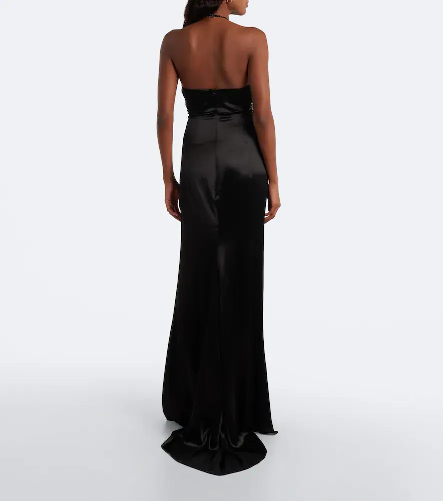 The Attico Cutout embellished satin gown | Thumbnail 5