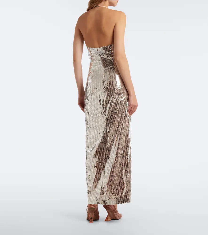The Attico Sequined halterneck midi dress | Thumbnail 4 The Attico Sequined halterneck midi dress | Thumbnail 4