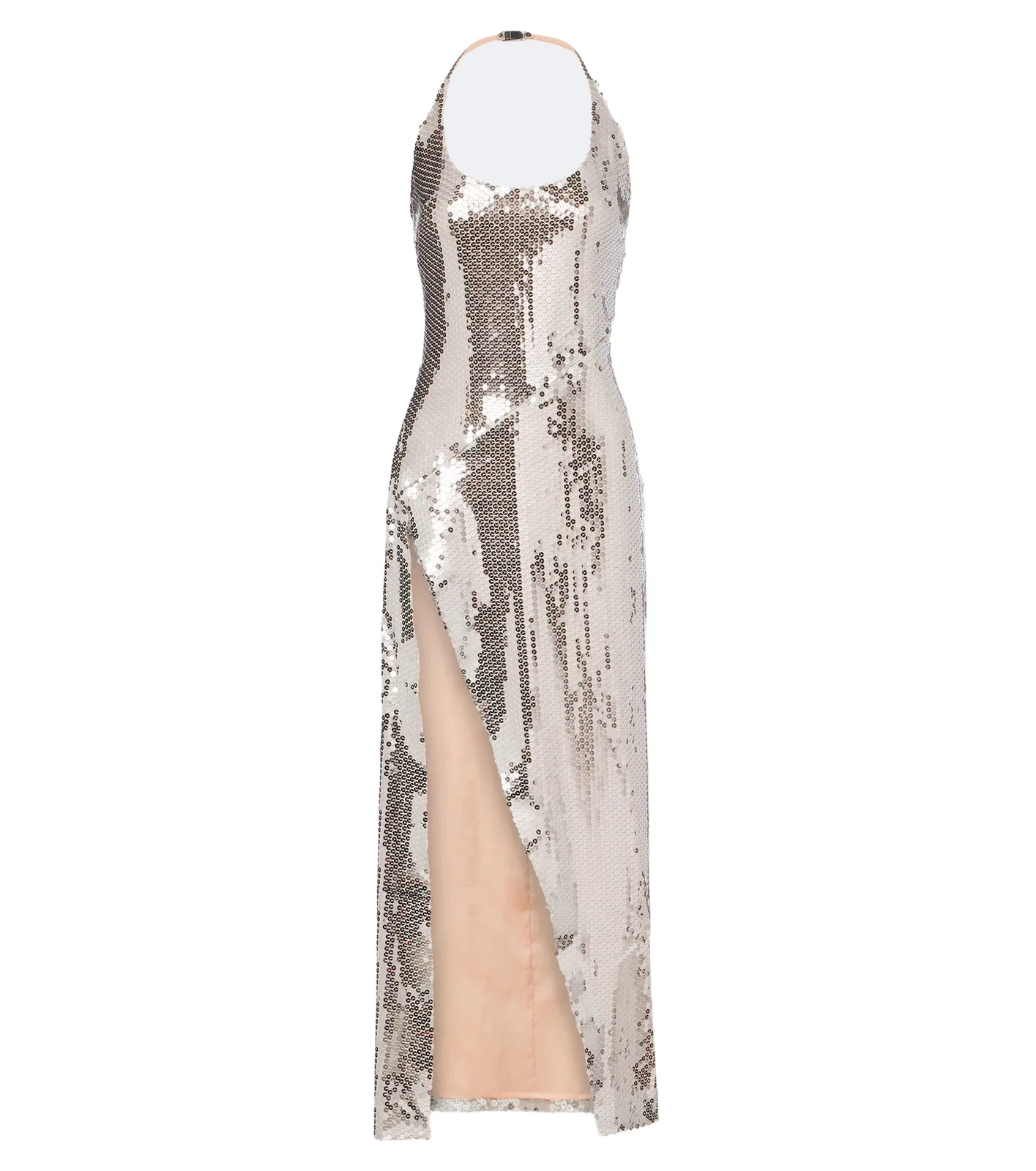 Sequined halterneck midi dress Sequined halterneck midi dress