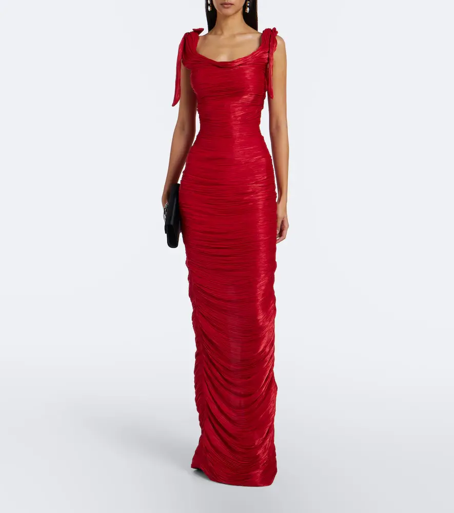 Marmar Halim Pleated taffeta gown | Thumbnail 2 Marmar Halim Pleated taffeta gown | Thumbnail 2