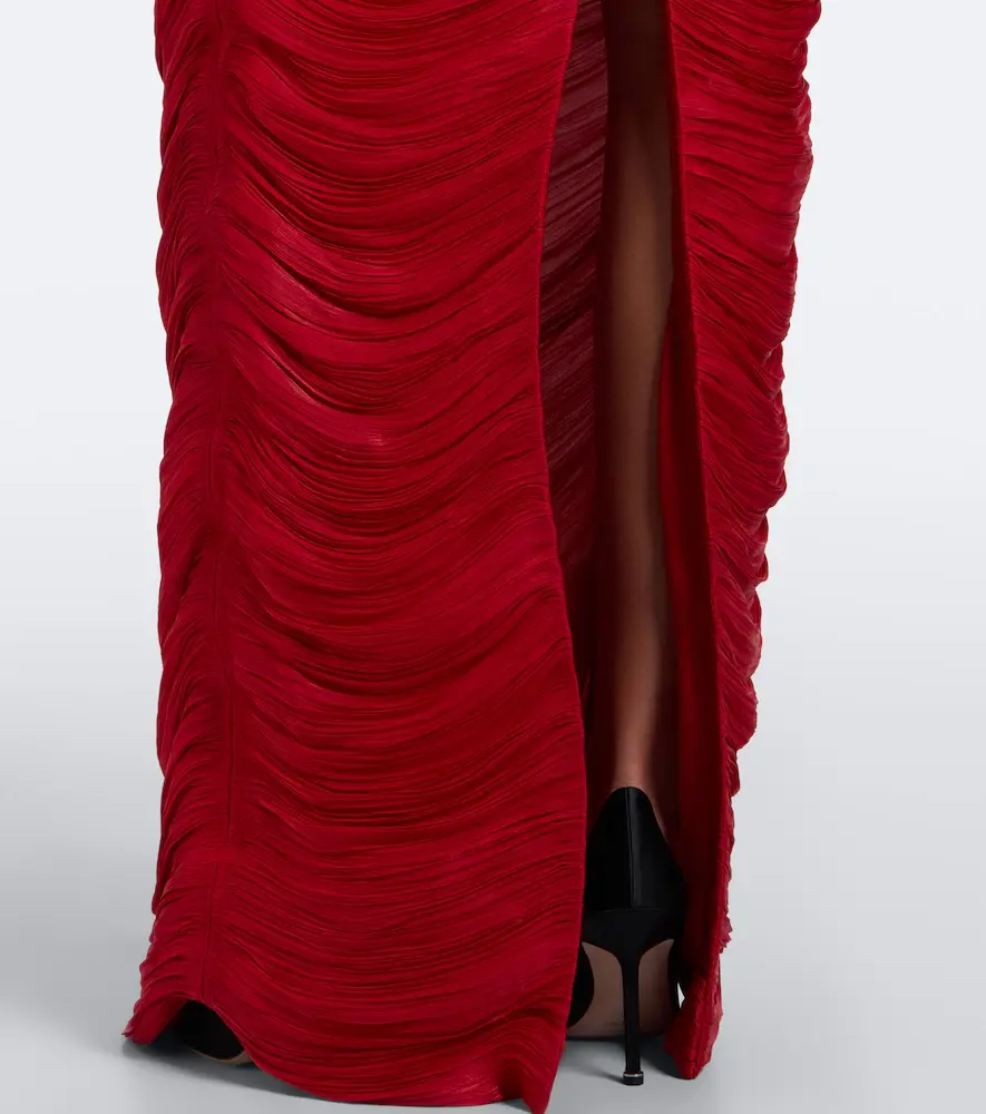 Marmar Halim Pleated taffeta gown | Thumbnail 3 Marmar Halim Pleated taffeta gown | Thumbnail 3