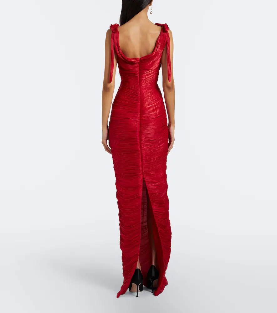 Marmar Halim Pleated taffeta gown | Thumbnail 4 Marmar Halim Pleated taffeta gown | Thumbnail 4