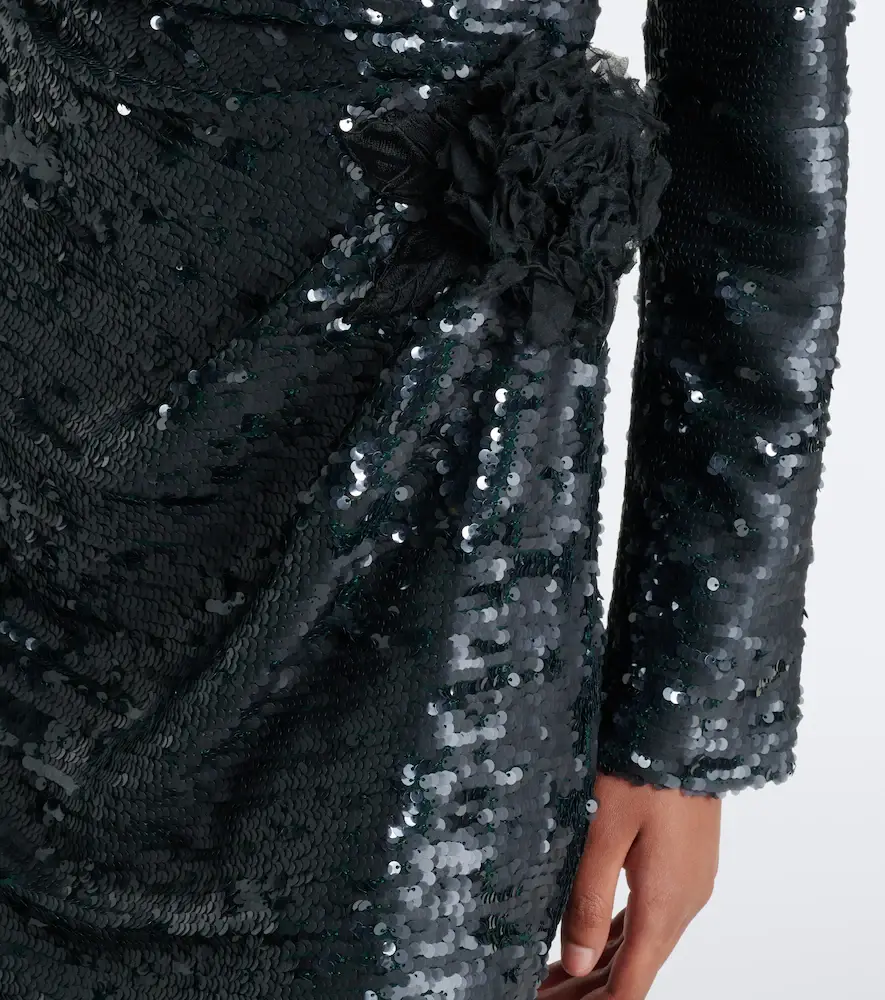Erdem Draped floral-appliqué sequined gown | Thumbnail 5 Erdem Draped floral-appliqué sequined gown | Thumbnail 5