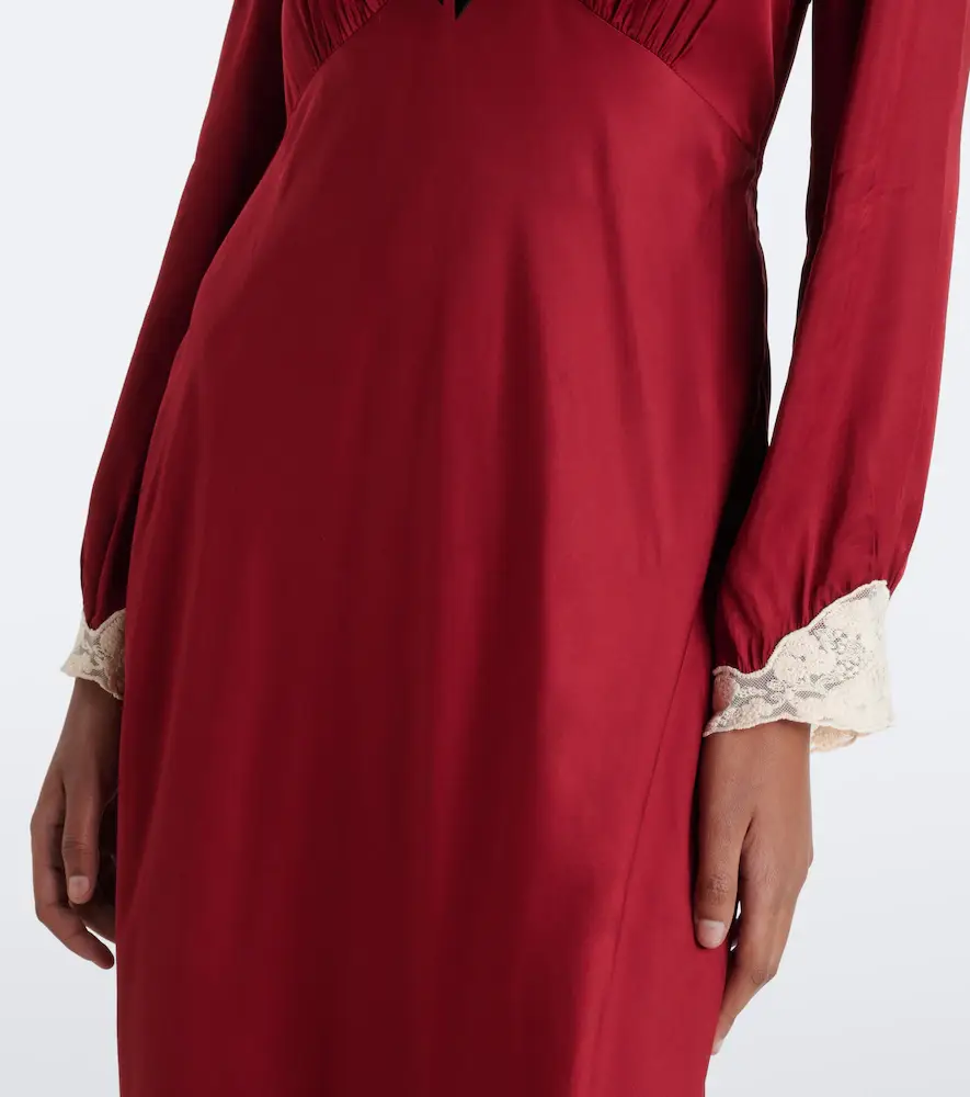 Rixo Larah lace-trimmed satin maxi dress | Thumbnail 5