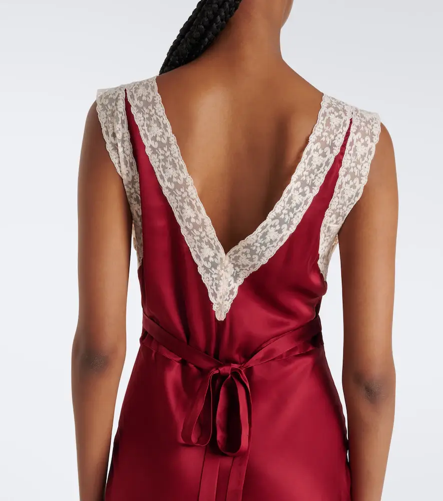 Rixo Keily lace-trimmed satin maxi dress | Thumbnail 3
