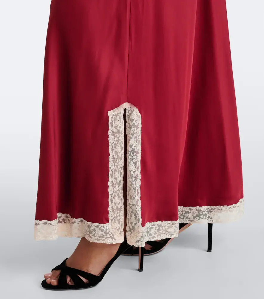Rixo Keily lace-trimmed satin maxi dress | Thumbnail 5