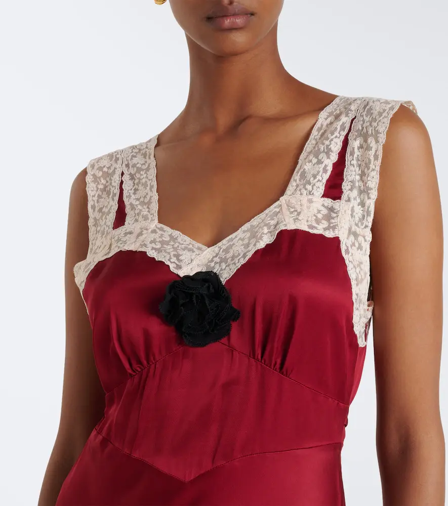 Rixo Keily lace-trimmed satin maxi dress | Thumbnail 6