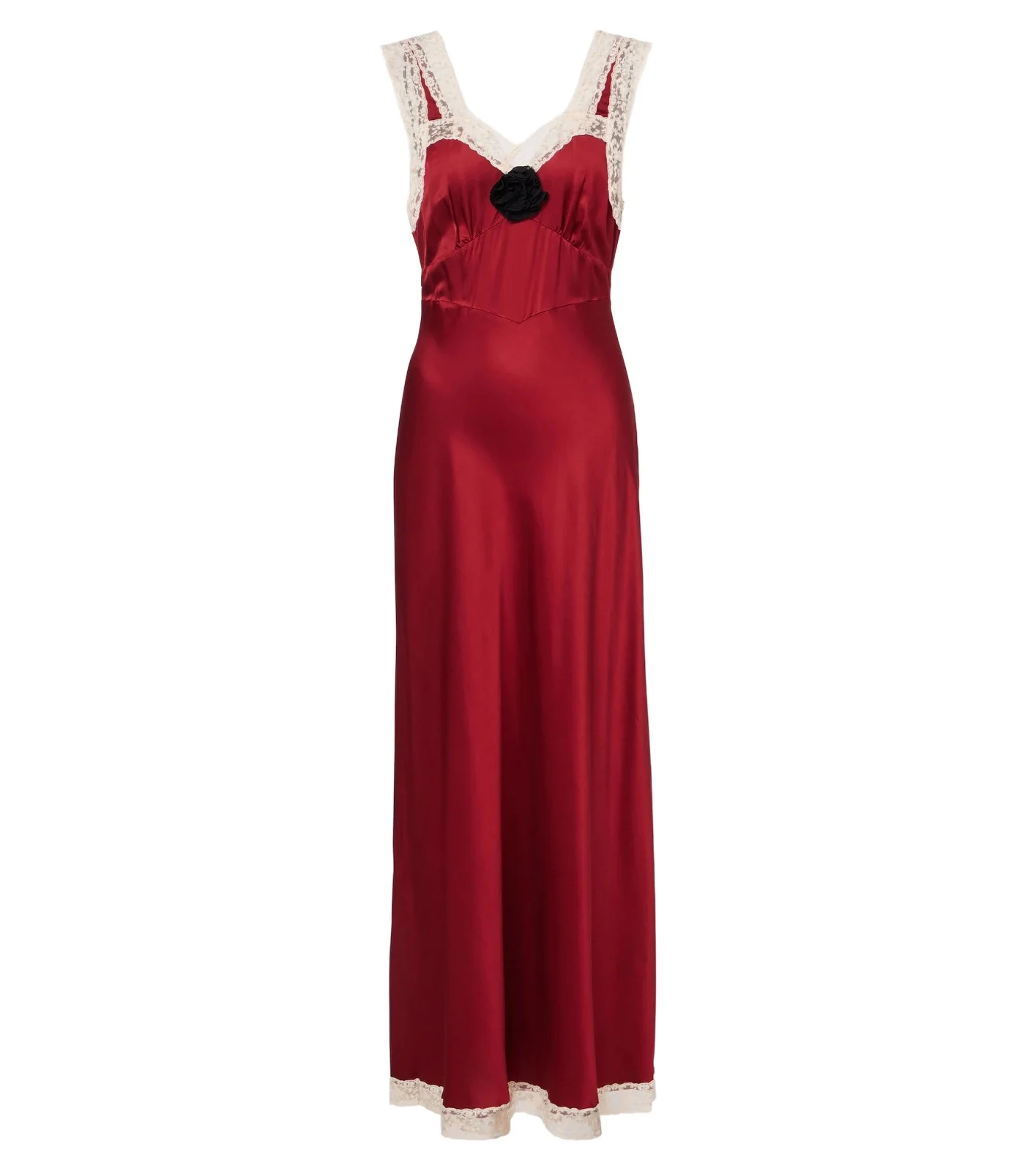 Keily lace-trimmed satin maxi dress Keily lace-trimmed satin maxi dress