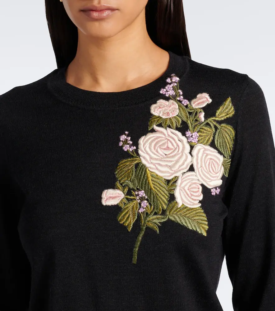 Carolina Herrera Embroidered wool sweater | Thumbnail 3 Carolina Herrera Embroidered wool sweater | Thumbnail 3