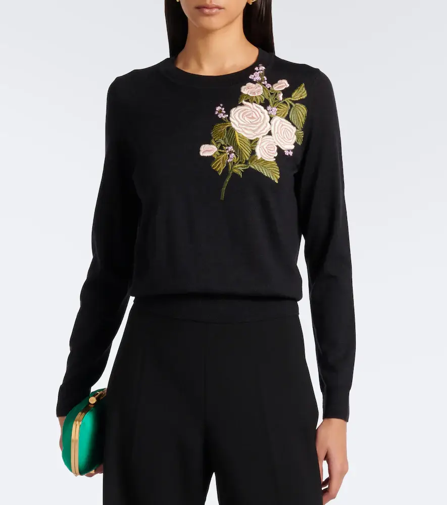 Carolina Herrera Embroidered wool sweater | Thumbnail 4 Carolina Herrera Embroidered wool sweater | Thumbnail 4