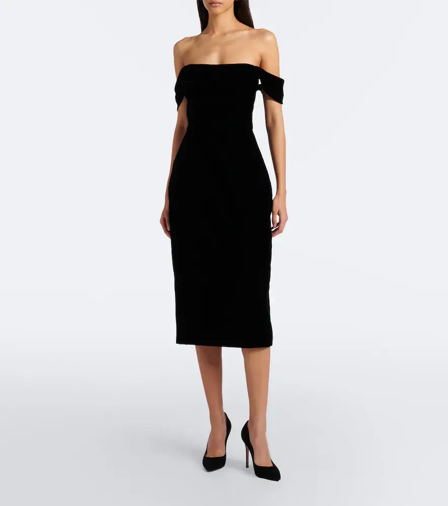 Carolina Herrera Off-shoulder midi dress | Thumbnail 5