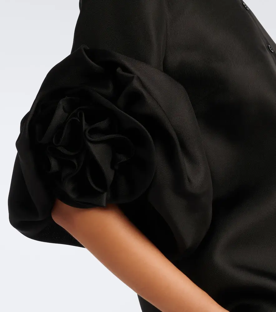 Carolina Herrera Floral-appliqué silk top | Thumbnail 5