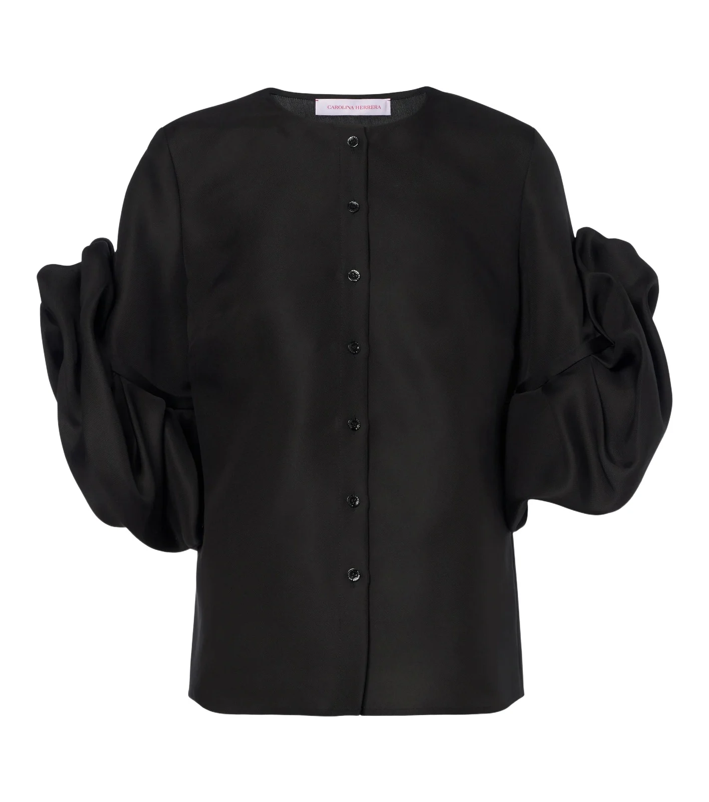 Carolina Herrera Floral-appliqué silk top