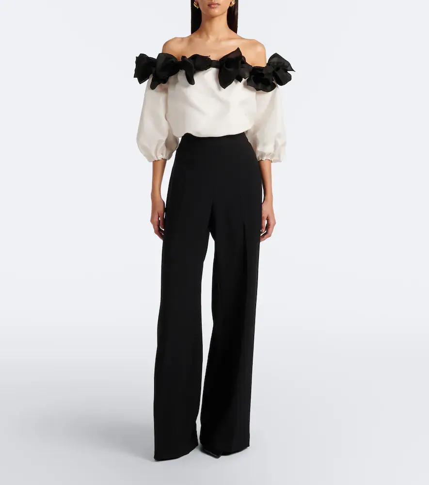 Carolina Herrera Bow-detail off-shoulder silk top | Thumbnail 4 Carolina Herrera Bow-detail off-shoulder silk top | Thumbnail 4