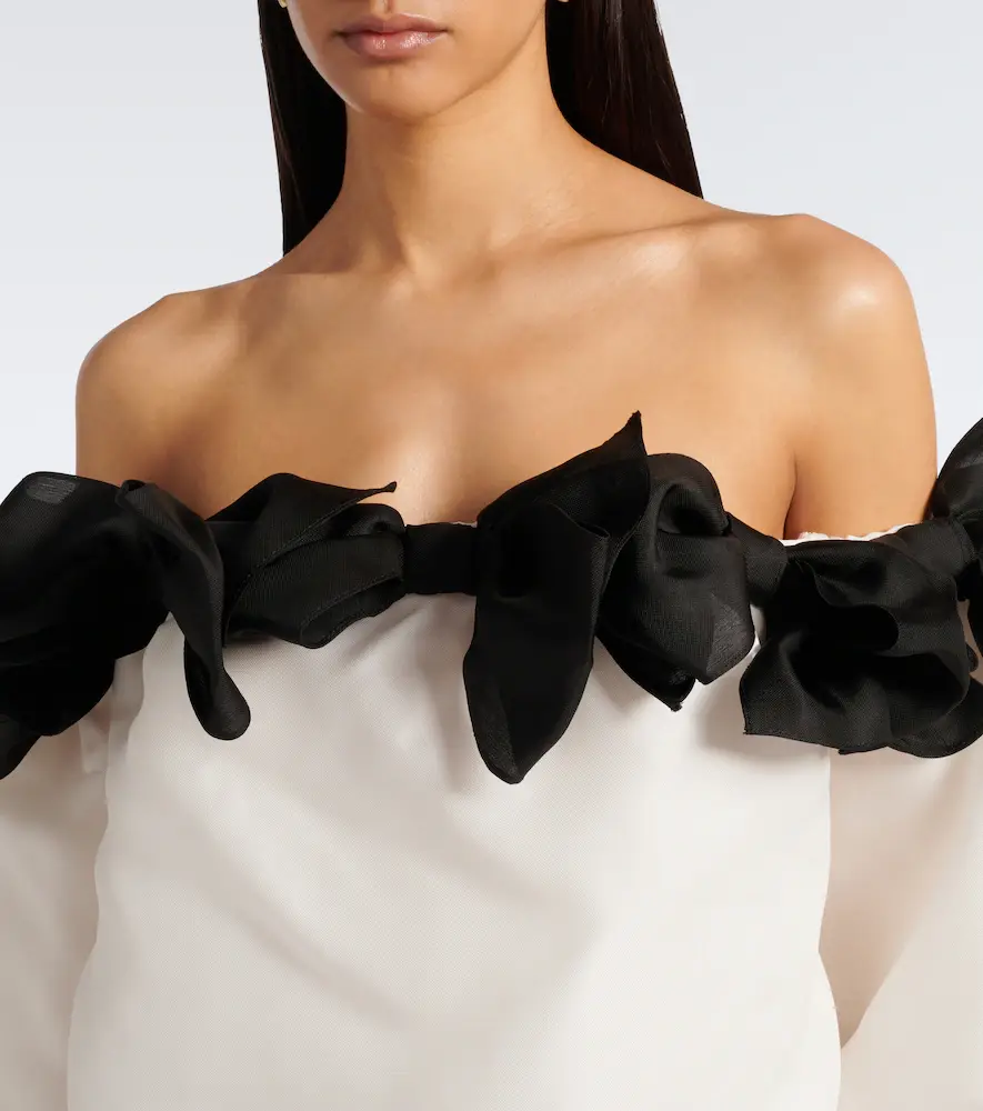 Carolina Herrera Bow-detail off-shoulder silk top | Thumbnail 6 Carolina Herrera Bow-detail off-shoulder silk top | Thumbnail 6