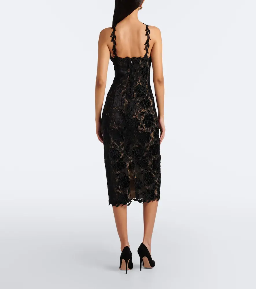 Carolina Herrera Guipure lace halterneck cocktail dress | Thumbnail 3