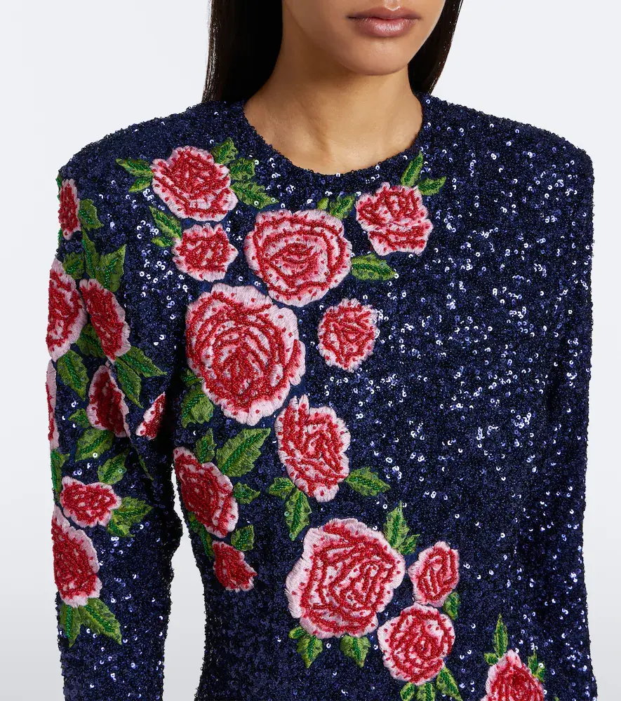 LA FUORI Là Fuori Rose Nocturne embellished gown | Thumbnail 2