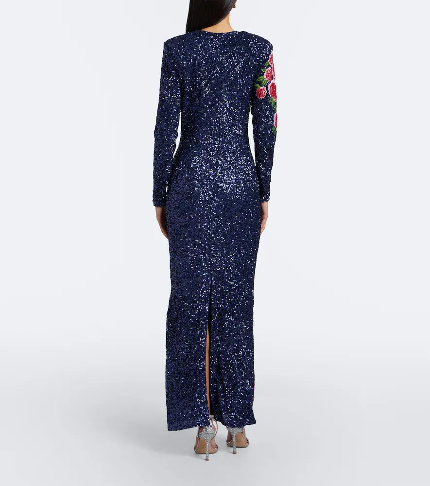 LA FUORI Là Fuori Rose Nocturne embellished gown | Thumbnail 4